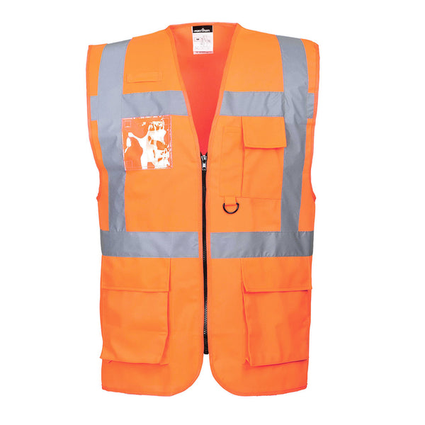 Colete Executive Berlin de Alta Visibilidade-Laranja-XS-RAG-Tailors-Fardas-e-Uniformes-Vestuario-Pro