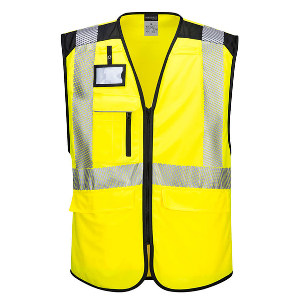 Colete Executivo PW3 Hi-Vis-Amarelo/Preto-S-RAG-Tailors-Fardas-e-Uniformes-Vestuario-Pro