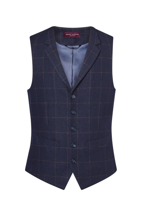 Colete Masculino Memphis-Navy Check-S (SML)-RAG-Tailors-Fardas-e-Uniformes-Vestuario-Pro