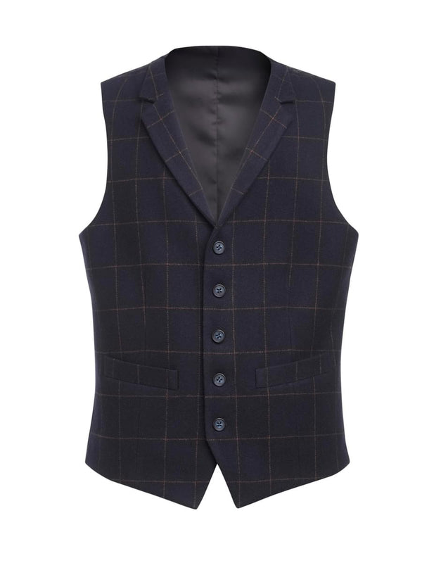 Colete Masculino Rockwood-Navy Check-S (SML)-RAG-Tailors-Fardas-e-Uniformes-Vestuario-Pro