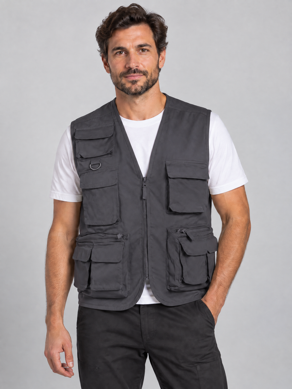 Colete Multibolsos Selva-Cinza-S-RAG-Tailors-Fardas-e-Uniformes-Vestuario-Pro
