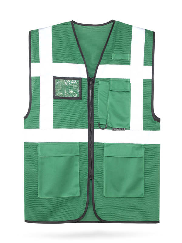 Colete Multifuncional em Malha Unissexo-Verde Floresta-S-RAG-Tailors-Fardas-e-Uniformes-Vestuario-Pro
