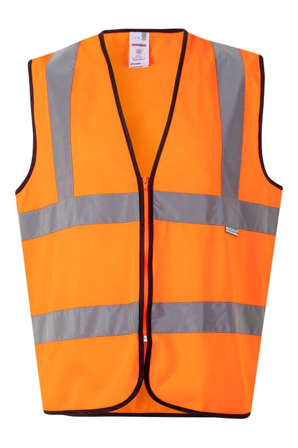 Colete Profissional de Alta Visibilidade-Laranja Fluorescente - 19-S-RAG-Tailors-Fardas-e-Uniformes-Vestuario-Pro