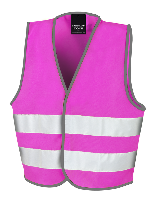 Colete Refletor de Criança-Rosa Fluorescente-4/6 Anos-RAG-Tailors-Fardas-e-Uniformes-Vestuario-Pro