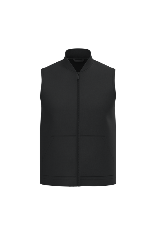 Colete Unissexo Forrado em Sarja Eco-Responsável com Gola Teddy-Black-XS-RAG-Tailors-Fardas-e-Uniformes-Vestuario-Pro
