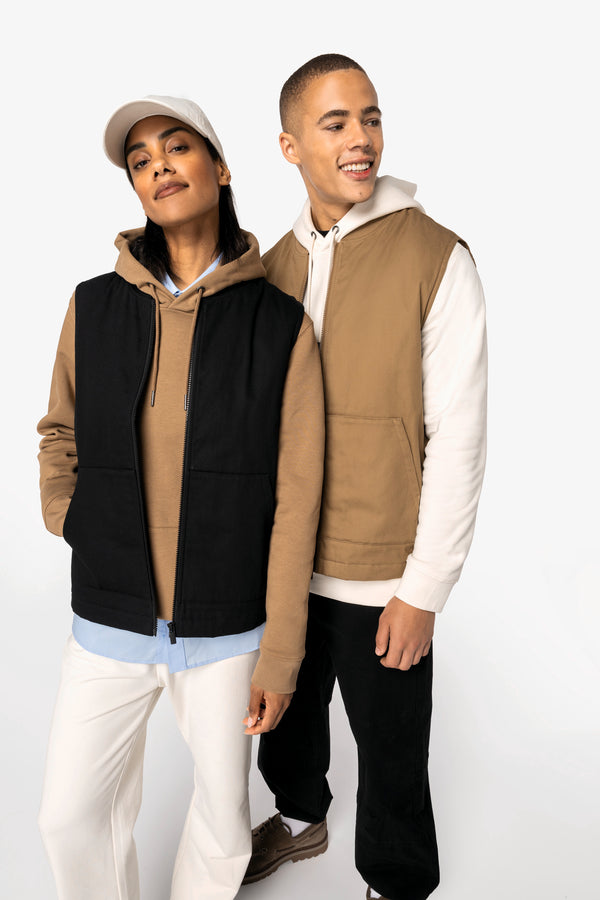 Colete Unissexo Forrado em Sarja Eco-Responsável com Gola Teddy-RAG-Tailors-Fardas-e-Uniformes-Vestuario-Pro