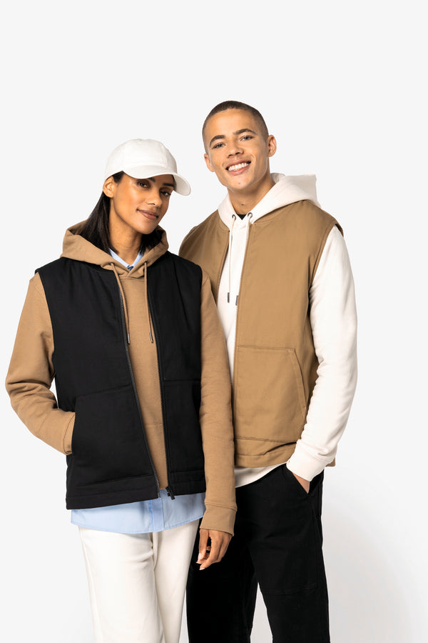 Colete Unissexo Forrado em Sarja Eco-Responsável com Gola Teddy-RAG-Tailors-Fardas-e-Uniformes-Vestuario-Pro