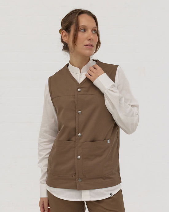 Colete Unissexo de Trabalho Workwear Vest-Verde Acastanhado-XS-RAG-Tailors-Fardas-e-Uniformes-Vestuario-Pro