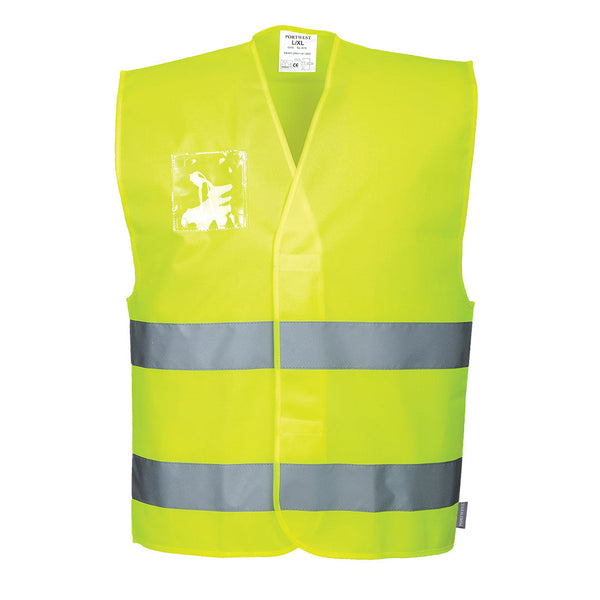 Colete de Alta Visibilidade - Porta identificação de Dupla Orientação-Amarelo-S/M-RAG-Tailors-Fardas-e-Uniformes-Vestuario-Pro