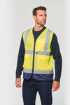 Colete de Alta Visibilidade Reciclado com Fecho Unissexo-RAG-Tailors-Fardas-e-Uniformes-Vestuario-Pro
