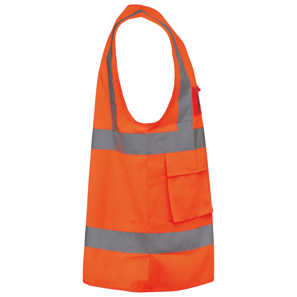 Colete de Alta Visibilidade Reciclado com Fecho Unissexo-RAG-Tailors-Fardas-e-Uniformes-Vestuario-Pro