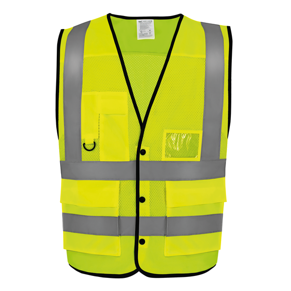 Colete de Alta Visibilidade com Molas de Pressão Eco Superior-Amarelo Alta Visibilidade-S-RAG-Tailors-Fardas-e-Uniformes-Vestuario-Pro