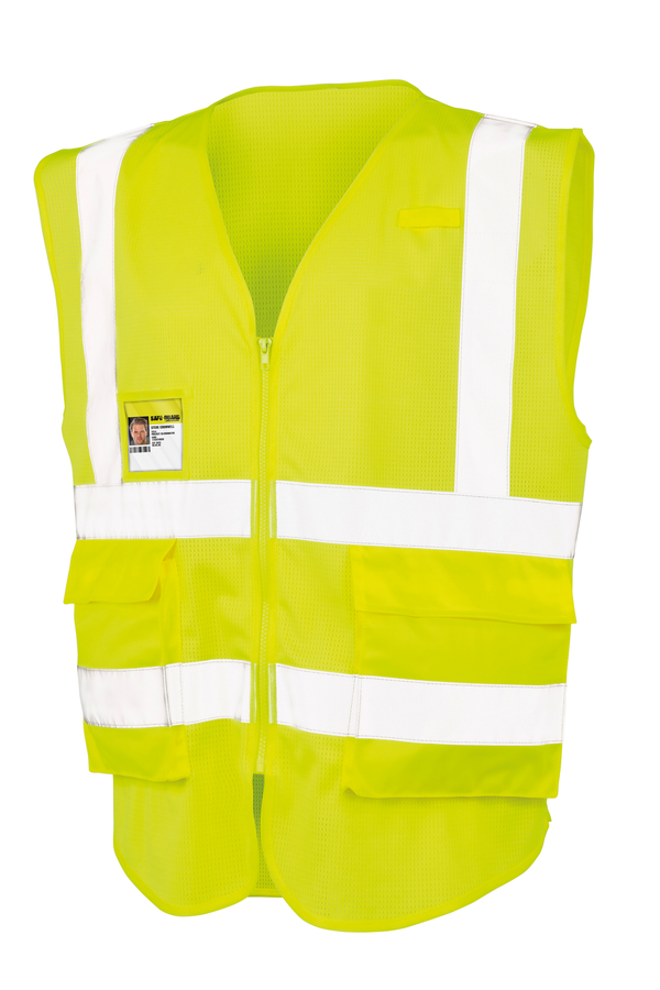 Colete de Segurança em Malha Unissexo-Amarelo Fluorescente-S-RAG-Tailors-Fardas-e-Uniformes-Vestuario-Pro