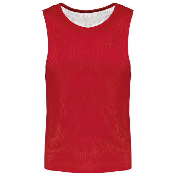 Colete de Treino Reversível Multidesportos Unissexo-Vermelho Desportivo / Branco-S/M-RAG-Tailors-Fardas-e-Uniformes-Vestuario-Pro