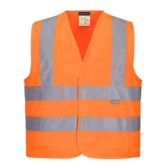 Colete de alta visibilidade júnior-Laranja-S-RAG-Tailors-Fardas-e-Uniformes-Vestuario-Pro