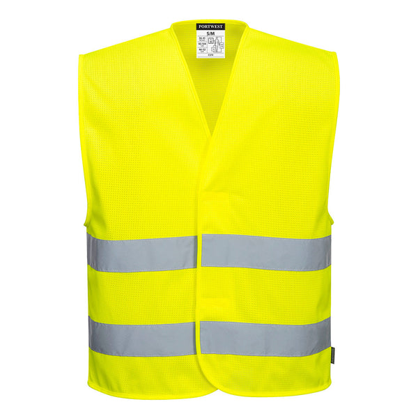 Colete de malha de alta visibilidade com duas faixas-Amarelo-S/M-RAG-Tailors-Fardas-e-Uniformes-Vestuario-Pro