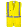 Colete executivo Hi-Vis com bolso para tablet.-Amarelo-4XL-RAG-Tailors-Fardas-e-Uniformes-Vestuario-Pro