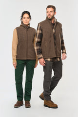 Gilet in pile con interno in sherpa unisex