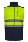 Colete soft shell bicolor de alta visibilidade
