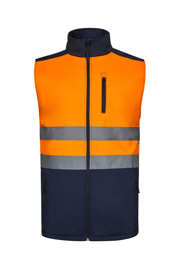 Colete soft shell bicolor de alta visibilidade