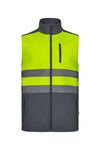 Colete soft shell bicolor de alta visibilidade