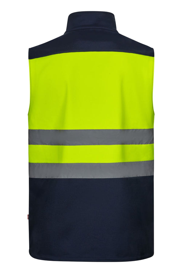 Colete soft shell bicolor de alta visibilidade