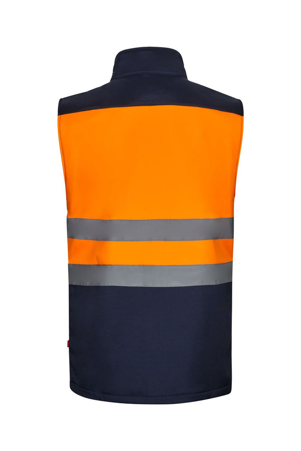 Colete soft shell bicolor de alta visibilidade