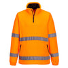 Corta-Vento Hi-Vis Fleece 1/2-Laranja-L-RAG-Tailors-Fardas-e-Uniformes-Vestuario-Pro