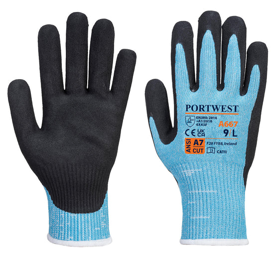 Cut F13 Luva anti-corte em espuma de nitrilo-Azul/Preto-L-RAG-Tailors-Fardas-e-Uniformes-Vestuario-Pro