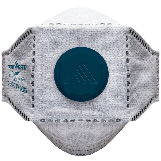 EAGLE FFP3 Respirador plano dobrável de carbono com válvula (Pk10)-Branco-Único-RAG-Tailors-Fardas-e-Uniformes-Vestuario-Pro