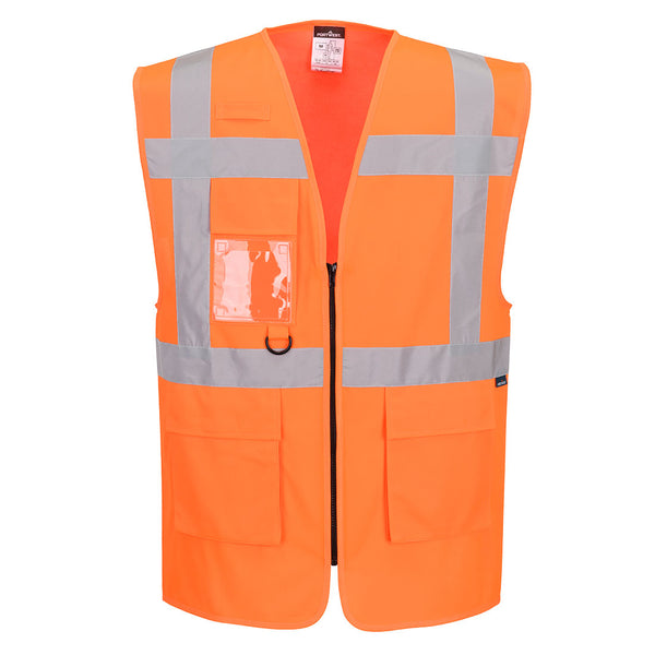 Essential Colete Executivo de Alta Visibilidade-Laranja-XS-RAG-Tailors-Fardas-e-Uniformes-Vestuario-Pro