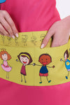 Estola de Professora Fúcsia para Escola com Estampado Infantil-RAG-Tailors-Fardas-e-Uniformes-Vestuario-Pro