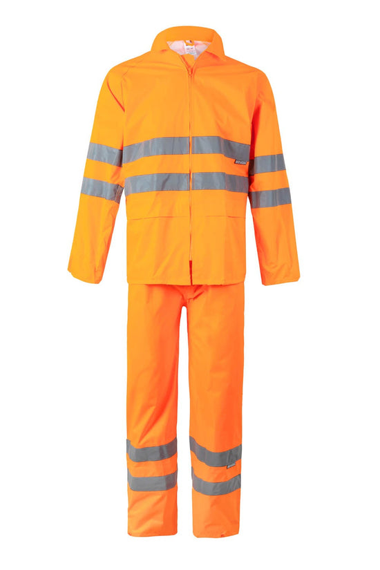 FATO DE CHUVA DE DUAS PEÇAS DE ALTA VISIBILIDADE-Laranja Fluor-M-RAG-Tailors-Fardas-e-Uniformes-Vestuario-Pro