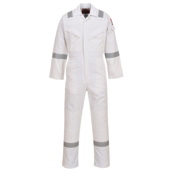 Fato-macaco de Trabalho Anti-Estático Ignífugo Bizflame 350g Visibilidade-Branco-S-RAG-Tailors-Fardas-e-Uniformes-Vestuario-Pro