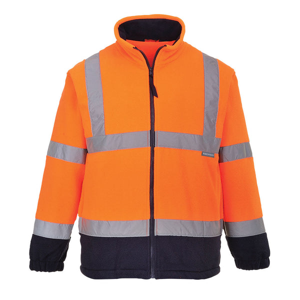 Forro Polar de Alta Visibilidade Bicolor-Laranja/Marinho-4XL-RAG-Tailors-Fardas-e-Uniformes-Vestuario-Pro