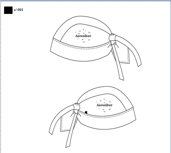Gorro Bandana com Fitas de Ajuste Aerosilver-RAG-Tailors-Fardas-e-Uniformes-Vestuario-Pro