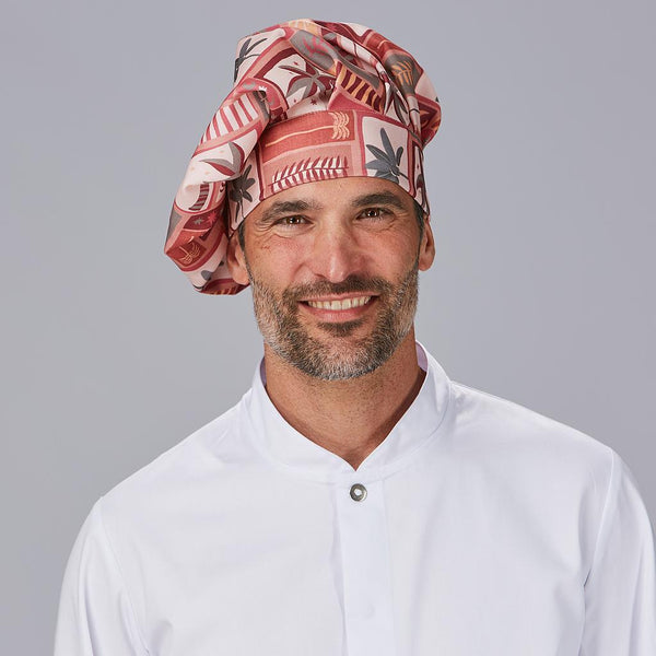Gorro Gran Chef Algodão Estampado-RAG-Tailors-Fardas-e-Uniformes-Vestuario-Pro