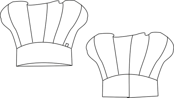 Gorro Gran Chef Branco com Velcro-RAG-Tailors-Fardas-e-Uniformes-Vestuario-Pro