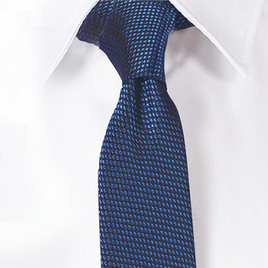 Gravata Estrada de Lamina Jacquard-Marinho-Único-RAG-Tailors-Fardas-e-Uniformes-Vestuario-Pro