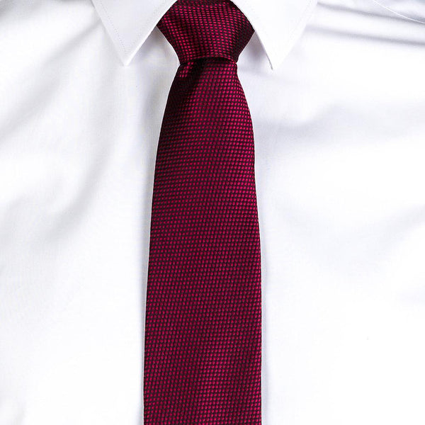 Gravata Jacquard Olho de Perdiz-Bordeaux-Único-RAG-Tailors-Fardas-e-Uniformes-Vestuario-Pro