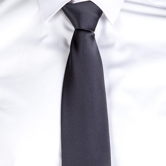 Gravata acetinada sem nó-Cinza Marengo - 139-Único-RAG-Tailors-Fardas-e-Uniformes-Vestuario-Pro