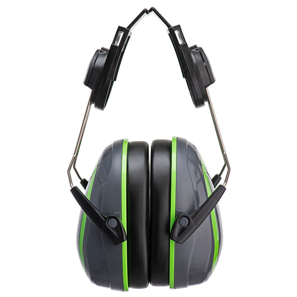 HV Capacete com protetores auditivos-Cinzento/Verde-Único-RAG-Tailors-Fardas-e-Uniformes-Vestuario-Pro