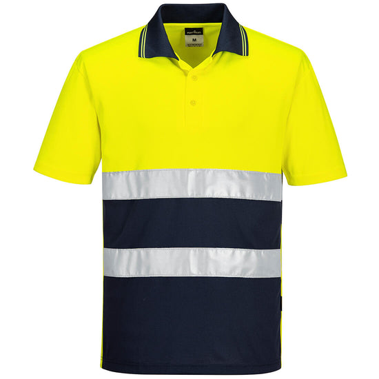 Hi-Vis Camisa Polo de Contraste Leve S/S-Amarelo/Marinho-S-RAG-Tailors-Fardas-e-Uniformes-Vestuario-Pro