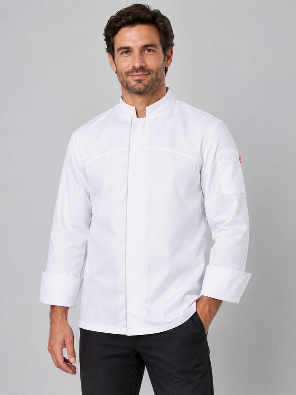 Jaleca 100% Algodão com Fecho Central-Branco-46-RAG-Tailors-Fardas-e-Uniformes-Vestuario-Pro