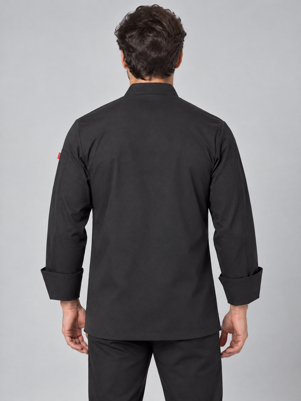 Jaleca com Botões Automáticos de Manga Comprida-RAG-Tailors-Fardas-e-Uniformes-Vestuario-Pro