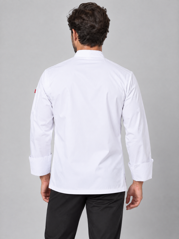 Jaleca com Botões Automáticos de Manga Comprida-RAG-Tailors-Fardas-e-Uniformes-Vestuario-Pro