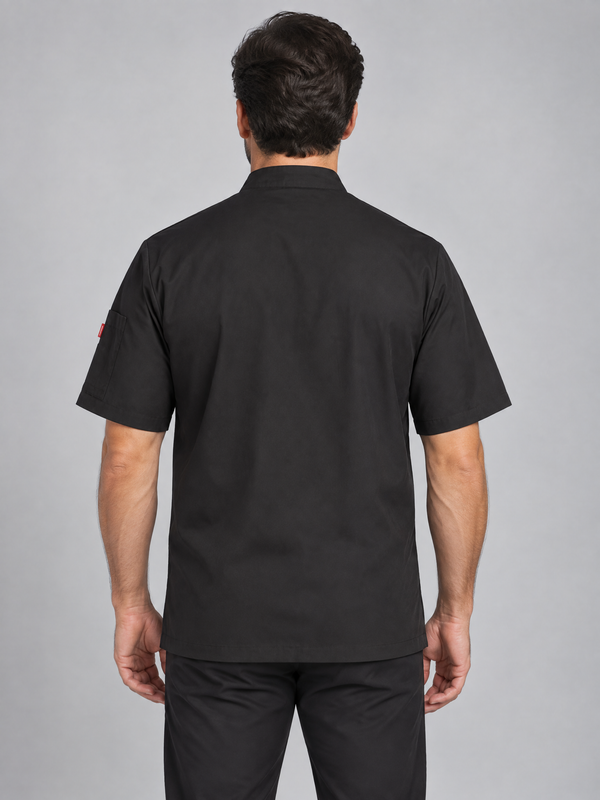 Jaleca com Botões Automáticos de Manga Curta-RAG-Tailors-Fardas-e-Uniformes-Vestuario-Pro