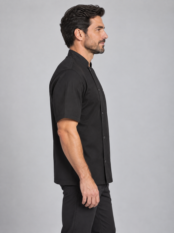 Jaleca com Botões Automáticos de Manga Curta-RAG-Tailors-Fardas-e-Uniformes-Vestuario-Pro