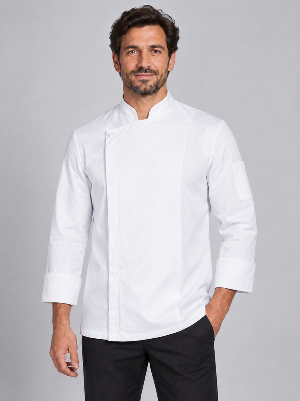 Jaleca com Fecho-Ecler-Branco-46-RAG-Tailors-Fardas-e-Uniformes-Vestuario-Pro
