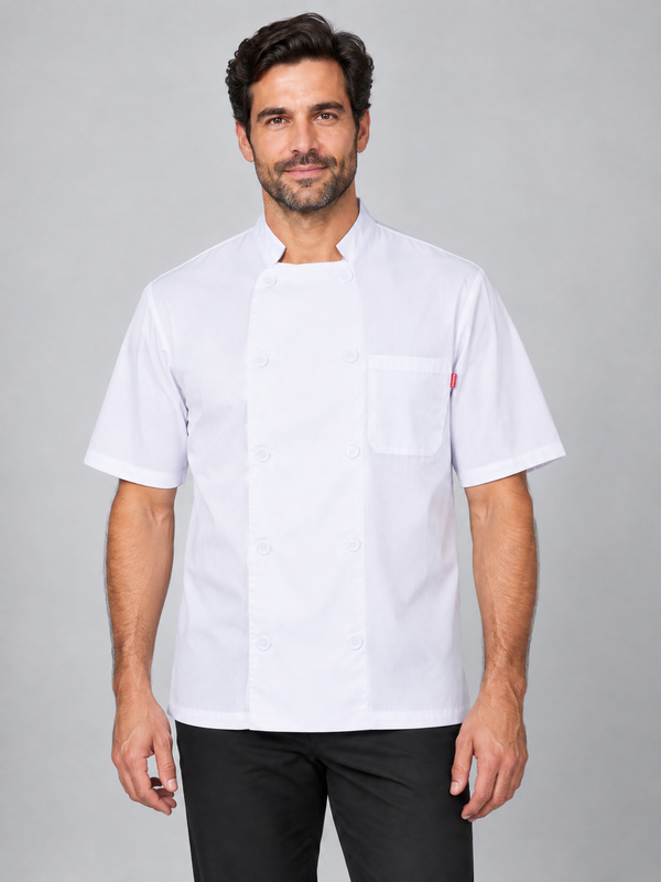 JALECA DE MANGA CURTA-Branco-XS-RAG-Tailors-Fardas-e-Uniformes-Vestuario-Pro